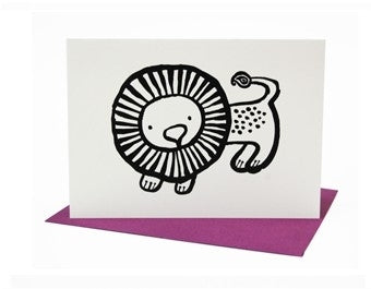 Wee Gallery Blank Lion Greeting Cards with Envelope