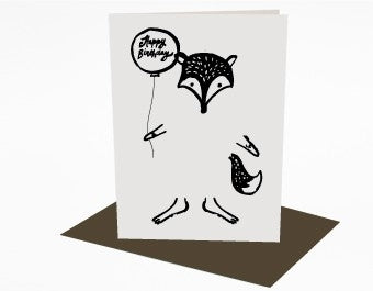 Wee Gallery Blank Dress Up Fox Greeting Cards with Envelope