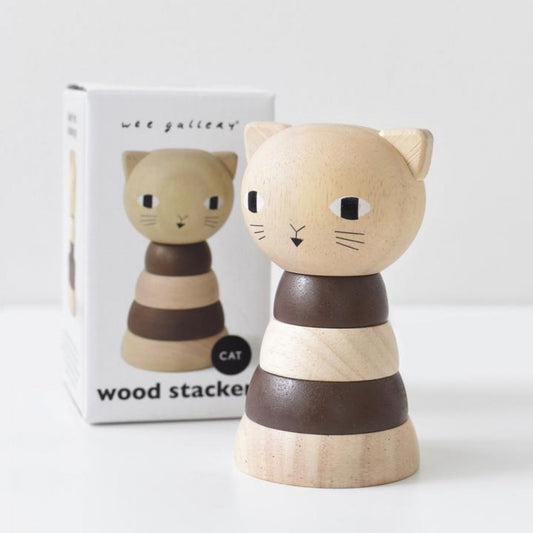 Wee Gallery Wooden Stacking Toy - Cat
