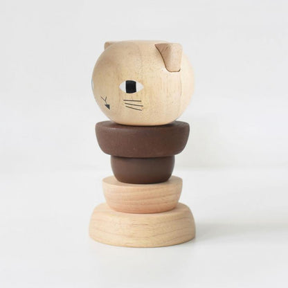 Wee Gallery Wooden Stacking Toy - Cat