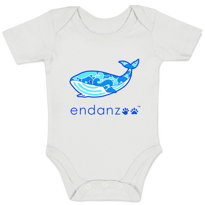 Endanzoo Organic Baby Bodysuit - Whale Making Waves