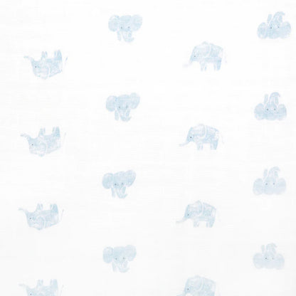 Aden Anais Organic Swaddle - Animal Kingdom - Blue Elephant