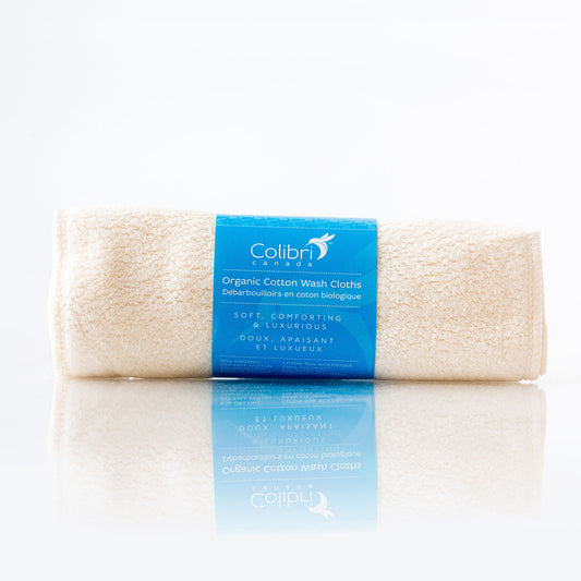 Colibri Reusable Organic Cotton Sherpa Washcloths (Package of 5)