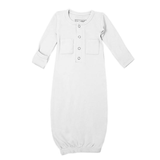L'ovedbaby Organic Baby Gown - White