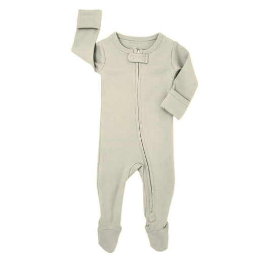 L'ovedbaby Gl'oved-Sleeve Organic Jumpsuit - Reversed Zipper / Stone