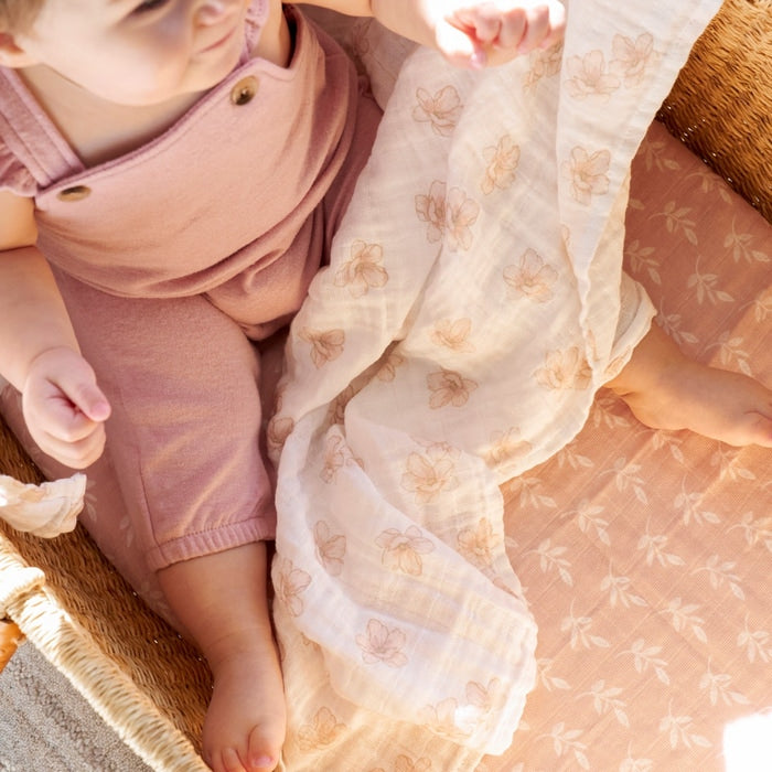 Anais Maternity Nursing Pajamas & Newborn Swaddle Blanket Set