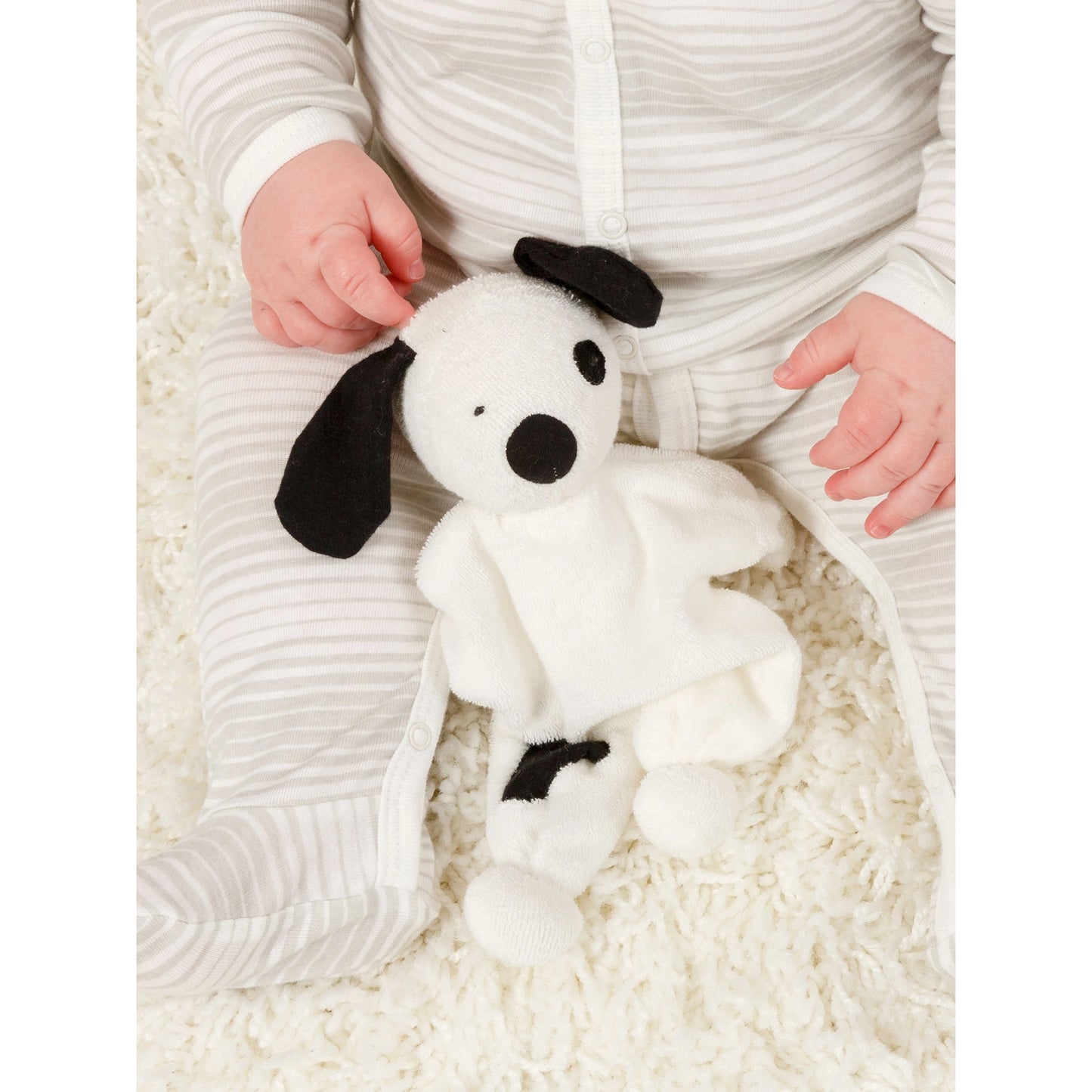 Under The Nile Organic Cotton Lovey Blankie Toy - Duke The Dog