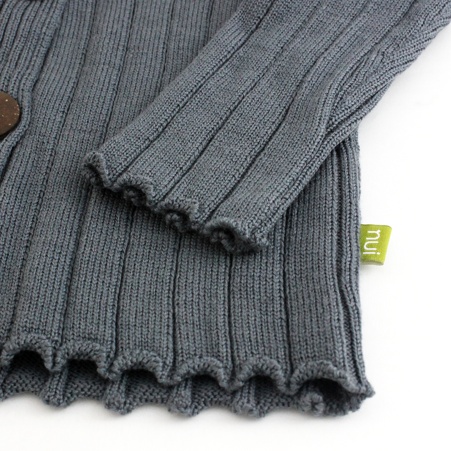 Nui Organics Knit Leggings Silver - Organic Merino Wool (warm but