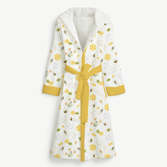Endanzoo Organic Cotton Maternity Robe For Mom - BumbleBee