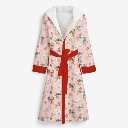 Endanzoo Organic Cotton Maternity Robe For Mom - Pink Blossom