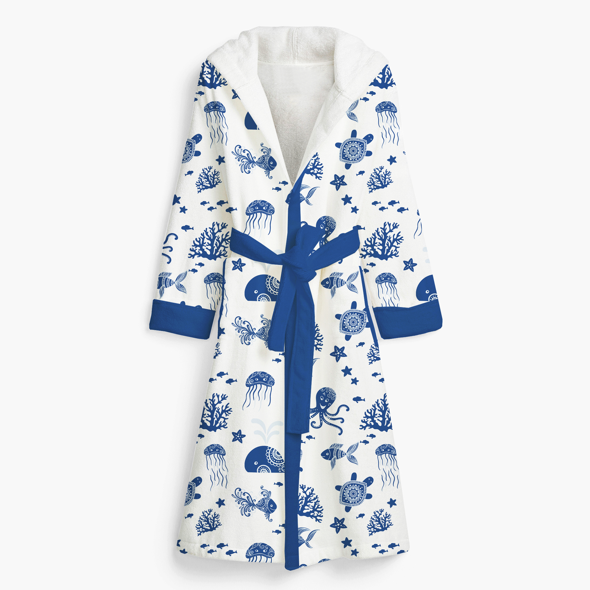 Endanzoo Organic Cotton Maternity Robe For Mom Deep Sea – Baby