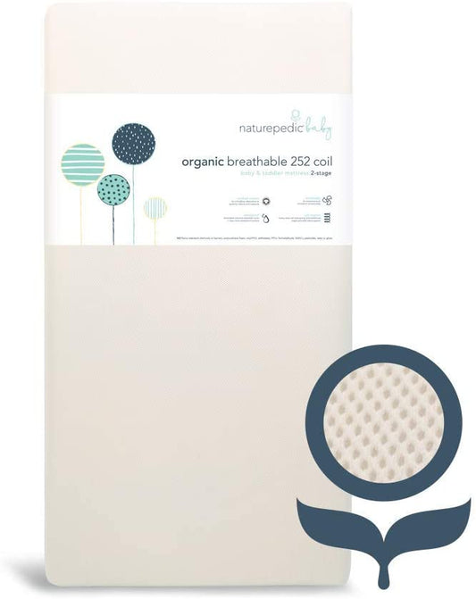 Naturepedic Breathable 252 Coil Organic Crib Mattress (MC46C / 2-Stage)