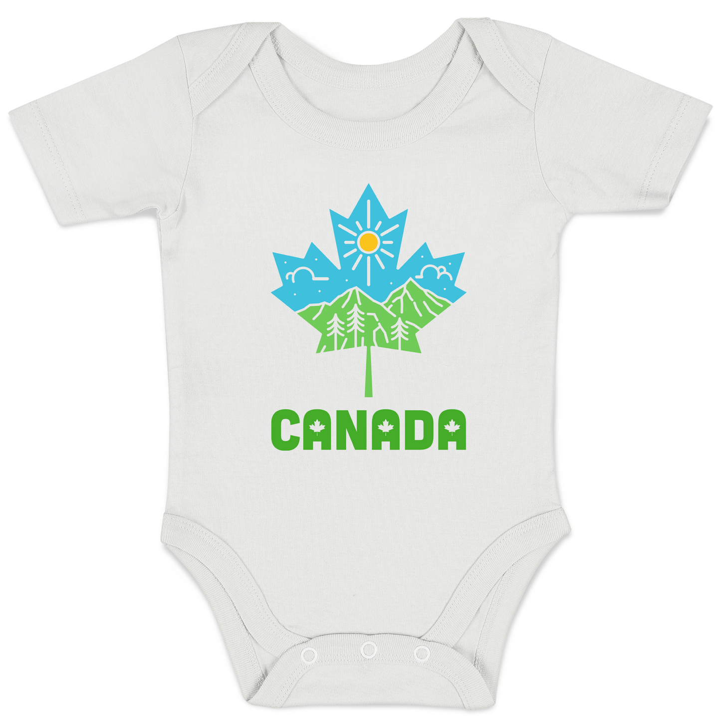 Endanzoo Organic Baby Bodysuit - Green Canada