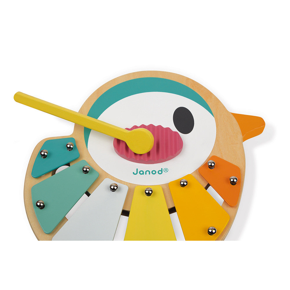 Janod Wooden Xylophone Music Instrument - Pure Bird Xylo