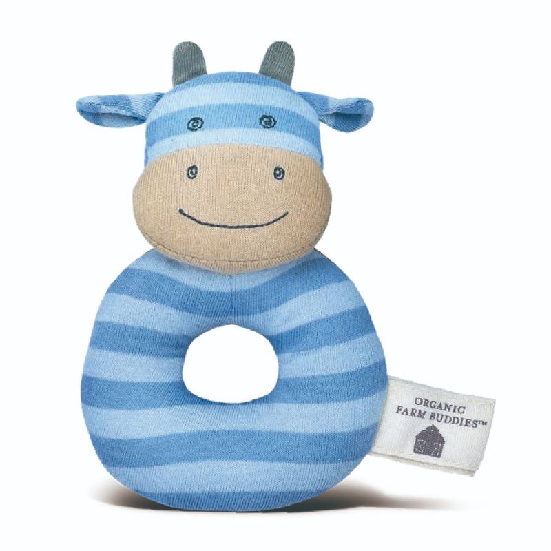 Organic Farm Buddies - Mr. Moo Cow Teething Rattle