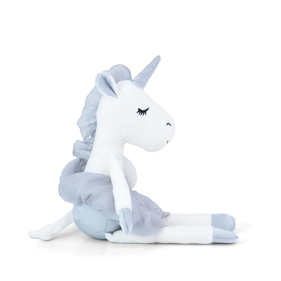 Apple Park Organic Cotton Plush Toy - Large Grey Unicorn